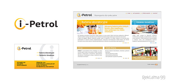 i-Petrol - projekt logo firmowego, wizytówki, papieru firmowego oraz strony internetowej