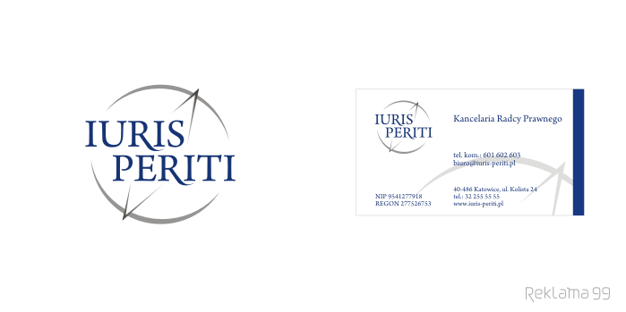 Iuris Periti Kancelaria Radcy Prawnego - projekt logo, wizytówki